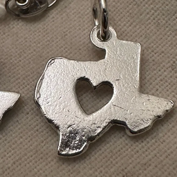 James Avery Texas Charms W/Rope Necklace!! 20” Necklace/Heart Of Texas/Kerrville